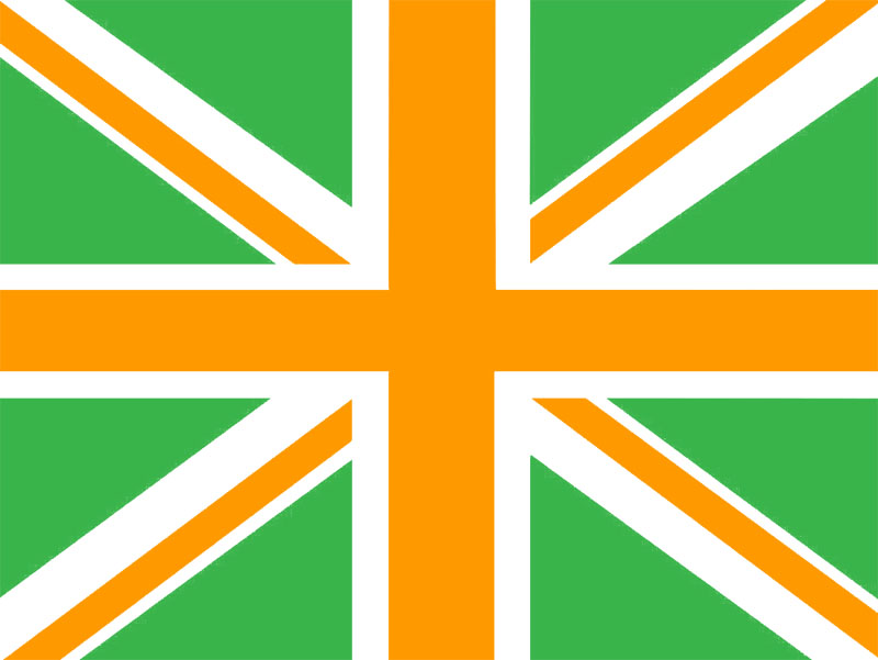 Irish Union Jack. A Union Jack in the colours of the Republic of ...